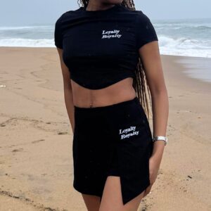 Black Crop top
